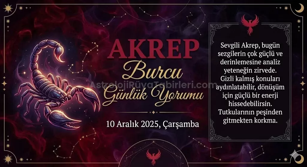 AKREP Burcu Günlük Yorumu