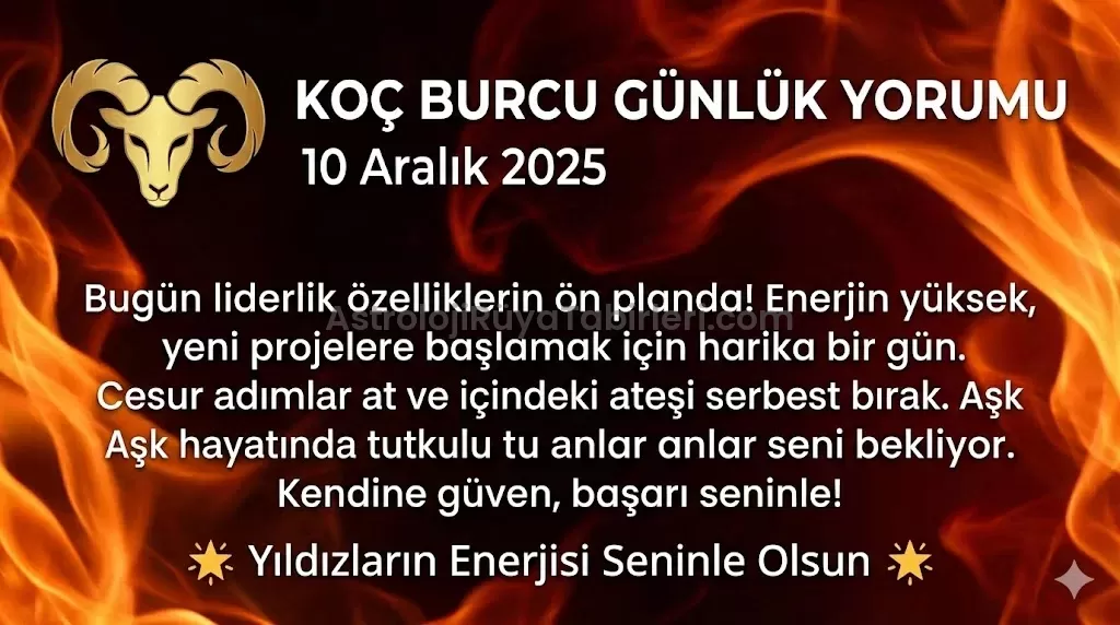 Koç Burcu Günlük Yorumu